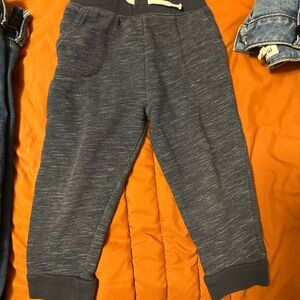 Cozy Gray/Navy Blue Kids Jogger Pants